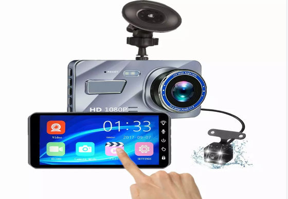 Auto Double Cameras Blackbox DVR Full HD 1080P 170 Degree Dash Cam IPS Touch Screen