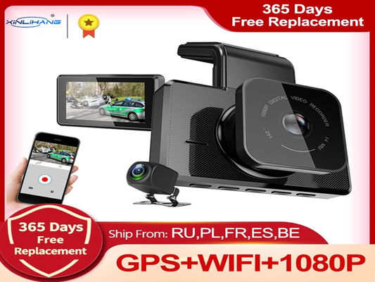 CMOS 3 Inch Side View Dash Cam WIFI GPS Car Camcorder Front And Rear View