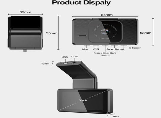 3Inch RGB USB Car Camcorder FHD 1080P IPS Screen Auto DVR Dashcam