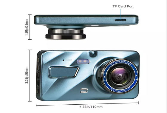 Vehicle WDR IPS Touchscreen Video Dash Cam Recorder Blackbox Dual Lens