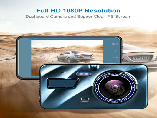 4inch WDR Motion Activated Dashcam Car Dashboard Camera With GPS Dual Lens
