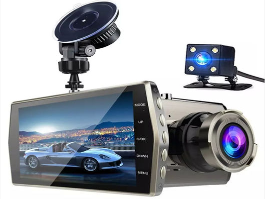 Dual HD 1080P Car DVR Dash Cam Recorder 4 Inch IPS Screen Front And Rear Camera