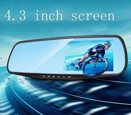 4.3 Inch Car DVR Camera Mirror Dash Cam Front And Rear 1080p