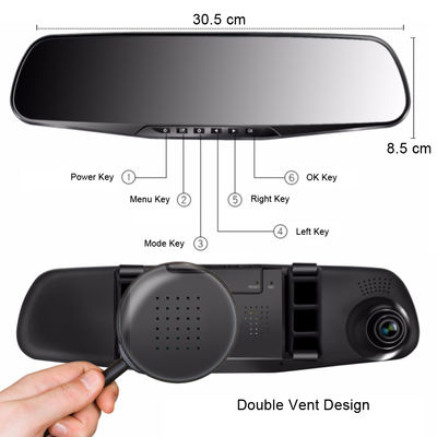Auto Dash Cam Recorder 4.3&quot; LCD FHD 1080p Front And Rear DVR GC1054 Sensor