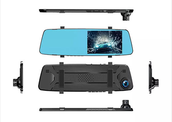 Dashboard Mounted Vehicle Blackbox DVR HD 1080P Car Mirror Dash Cam Dual Lens