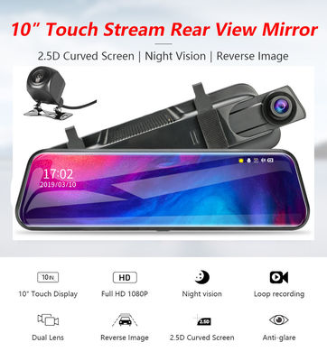 32GB 10 Inch Vehicle Blackbox DVR Dash Cam FHD 1080p Stream Media