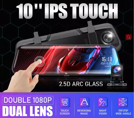 9.66 Inch Dual Wireless Dashboard Camera Dash Cam Video Driving Recorder 170 Degree