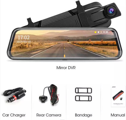 10 Inch IPS 2.5D Touchscreen Dashboard Mounted Dash Cam Parking Monitor FHD1080P