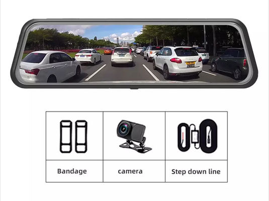10Inch IPS 2.5D 4K GPS Dash Cam Dash And Reverse Camera Touch Screen