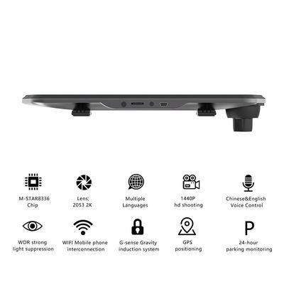 1440P Front Rear Video Cardvr Blackbox Dash Cam Recorder AI Voice Control