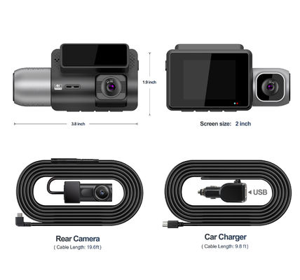 4K IPS Display Sony Vision Board Dash Cam With Cabin Camera 3Channel
