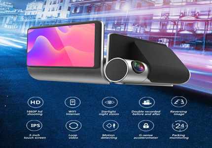 Parking Monitor Cycle Recording Full HD Car DVR 1080p Dashcams For Cars