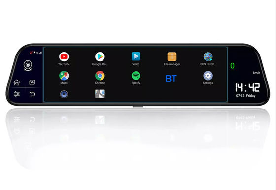 4GB 32GB Motion Activated Dashcam 12 Inch DVR Rear View Mirror DVR ADAS GPS