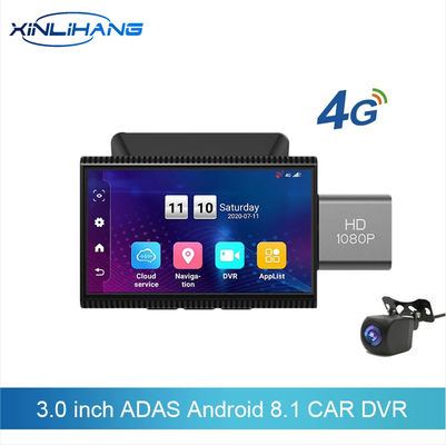 4G 3inch Android 8.1 ADAS Dual Micro Dvr Dash Cam With DVR System 128G 24H