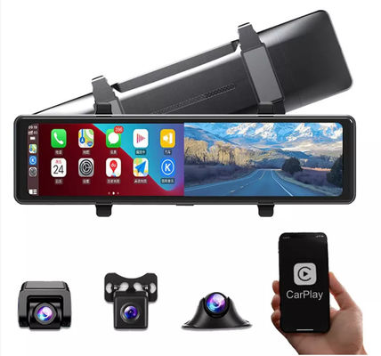 AHD1080P Android Wireless Carplay Rear View Mirror DVR WIFI GPS 3 Cams