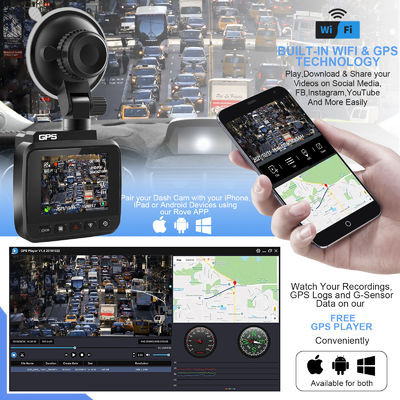 V53 Dash Cam 4K UHD Sony Night Vision Dash Cam Dual Camera GPS Wi-Fi Dashcam 24H Parking Monitor 170°FOV dvr Car Camera