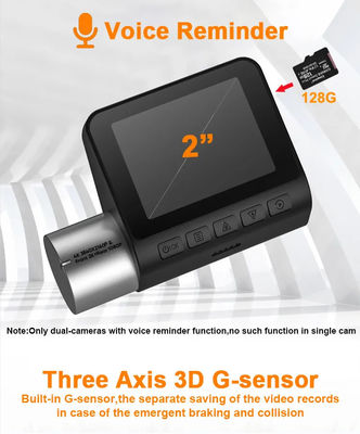 2 Inch 4K GPS Dash Cam Auto Driving Recorder Car DVR Rear View